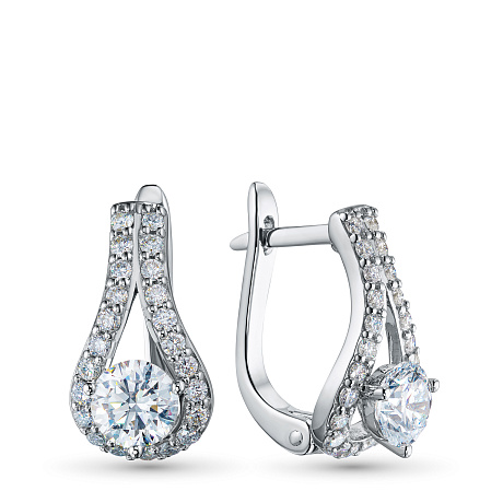 Серьги из белого золота