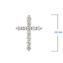 Подвеска из желтого золота c бриллиантами