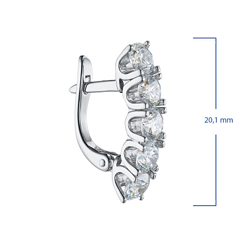 Серьги из белого золота