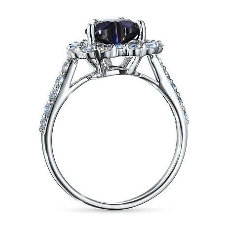 Кольцо из комбинированного золота с и сапфиром