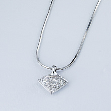 Подвеска из белого золота c бриллиантами