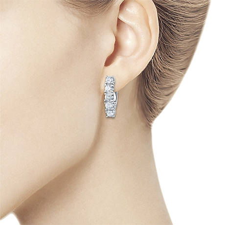 Серьги из белого золота