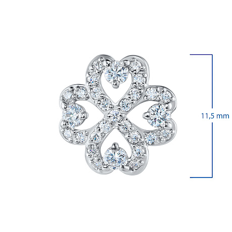 Подвеска из комбинированного золота с бриллиантами