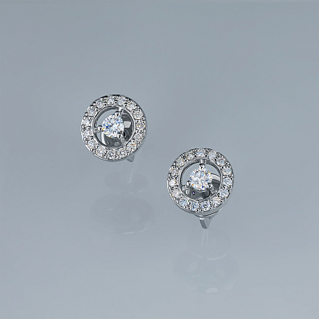 Пусеты из серебра