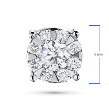 Подвеска из комбинированного золота с бриллиантами