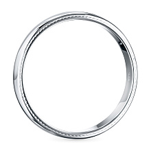 Гладкое кольцо из белого золота