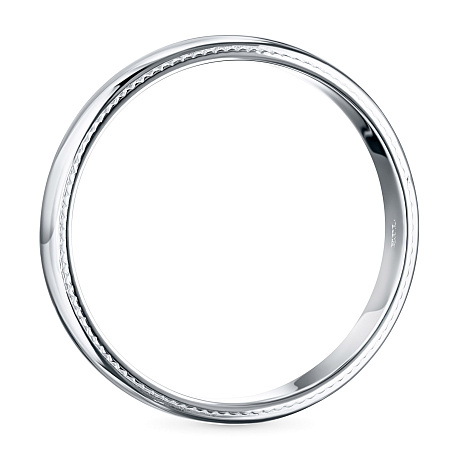 Гладкое кольцо из белого золота