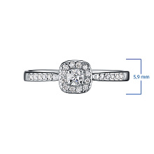 Кольцо из комбинированного золота с бриллиантами