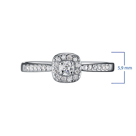 Кольцо из комбинированного золота с бриллиантами