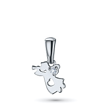 Подвеска из серебра с бриллиантом