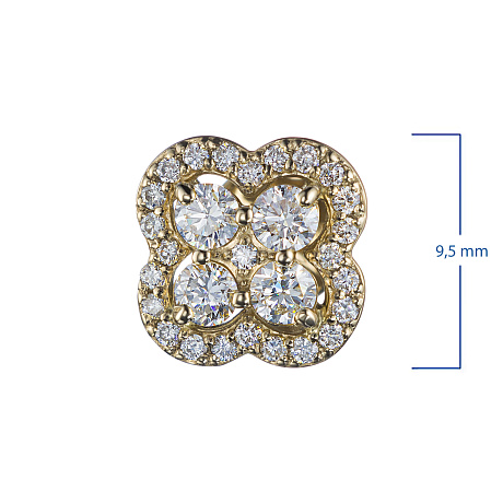 Пусеты из желтого золота