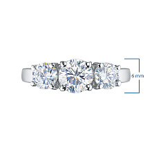 Классическое кольцо из комбинированного золота c бриллиантами