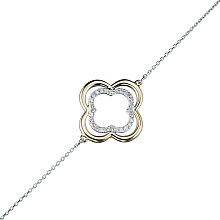 Браслет из комбинированного золота с бриллиантами