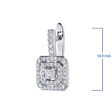 Серьги из белого золота с бриллиантами