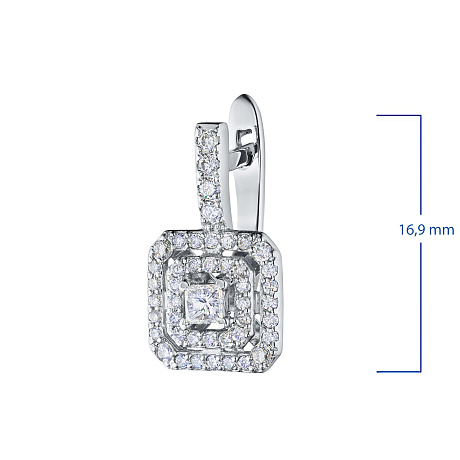 Серьги из белого золота с бриллиантами