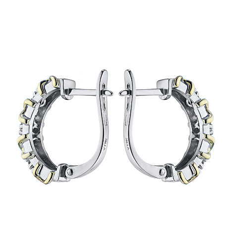 Серьги из комбинированного золота