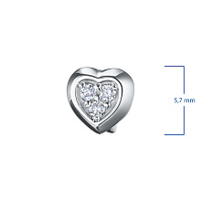 Пусеты из серебра c бриллиантами