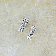 Серьги из белого золота с бриллиантами