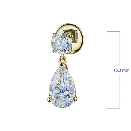 Пусеты из желтого золота