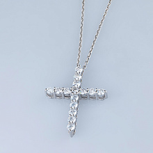 Подвеска из белого золота c бриллиантами