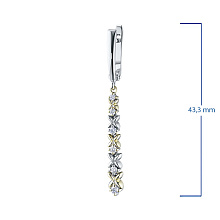 Серьги из комбинированного золота с бриллиантами