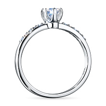 Кольцо из серебра c бриллиантами