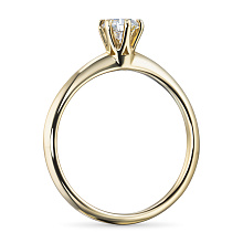 Помолвочное кольцо из желтого золота с бриллиантом