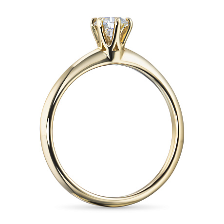 Помолвочное кольцо из желтого золота