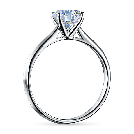 Помолвочное кольцо из белого золота