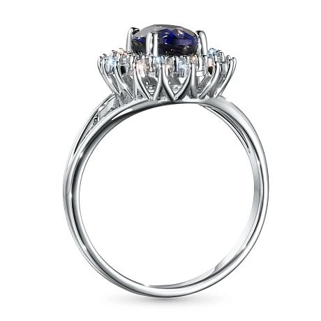 Кольцо из комбинированного золота с и сапфиром