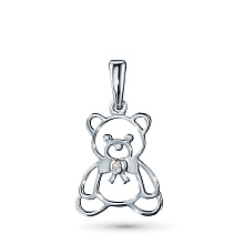 Подвеска из серебра с бриллиантом