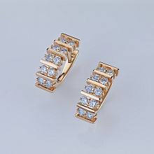 Серьги из красного золота c бриллиантами