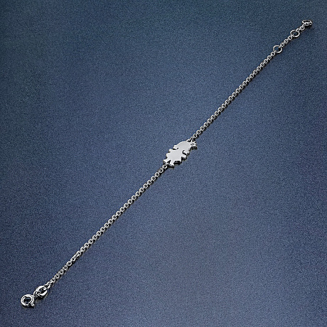 Браслет из серебра с бриллиантом