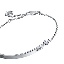 Браслет из серебра с бриллиантом