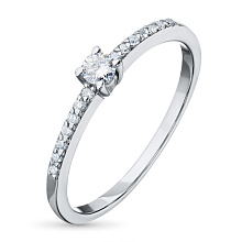 Кольцо из белого золота c бриллиантами