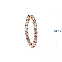 Серьги из красного золота c бриллиантами