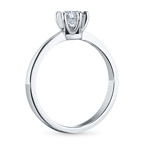 Кольцо из комбинированного золота с бриллиантом