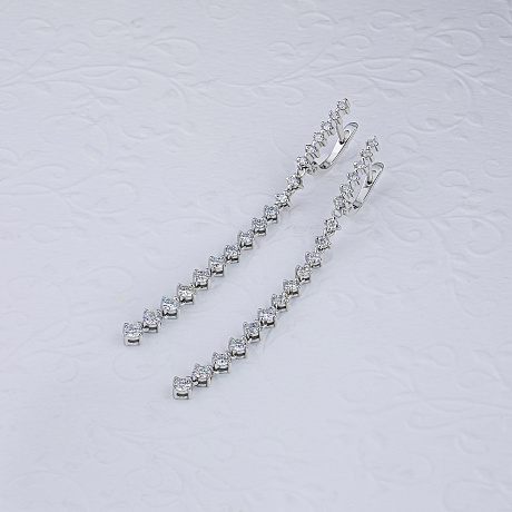 Серьги из белого золота