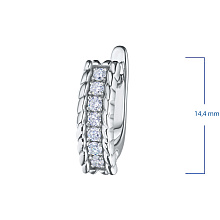 Серьги из белого золота c бриллиантами