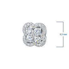 Пусеты из белого золота c бриллиантами