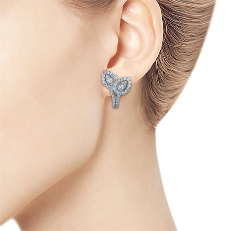 Серьги из белого золота