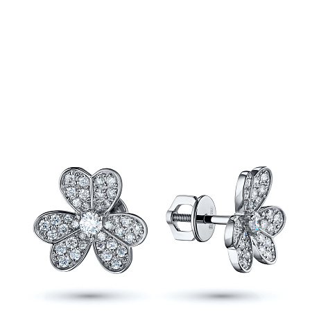 Пусеты из белого золота