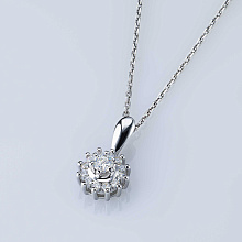 Подвеска из серебра c бриллиантами