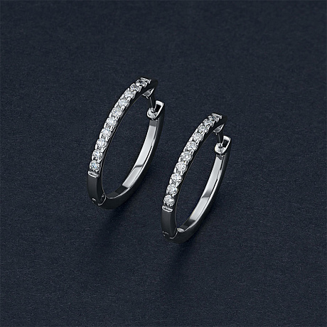 Серьги из белого золота