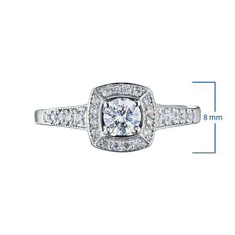 Кольцо из белого золота