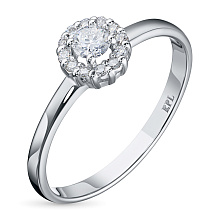 Кольцо из белого золота c бриллиантами