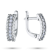 Серьги из белого золота c бриллиантами