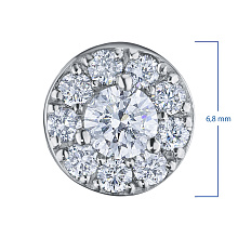 Подвеска из серебра c бриллиантами