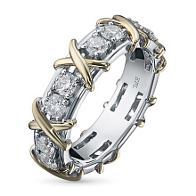 Кольцо из комбинированного золота c бриллиантами