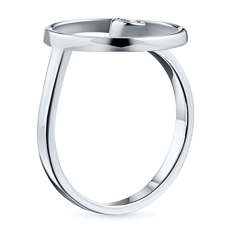 Кольцо из белого золота с бриллиантом